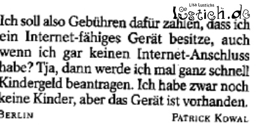 Eine Meinung zu den GEZ Gebühren Eine Meinung zu den GEZ Gebühren