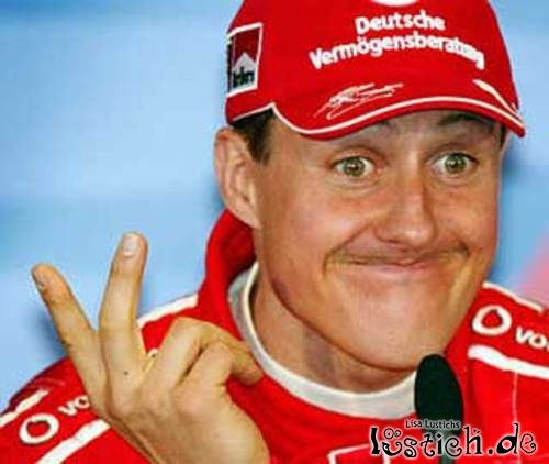 Schumi-Grimasse Schumi-Grimasse