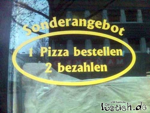 Pizza-Sonderangebot Pizza-Sonderangebot